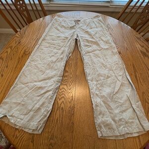 Eileen Fisher Wide Leg Pants in Light Beige